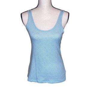 Anthropologie Blue/White Patterned Tank Top Size XS